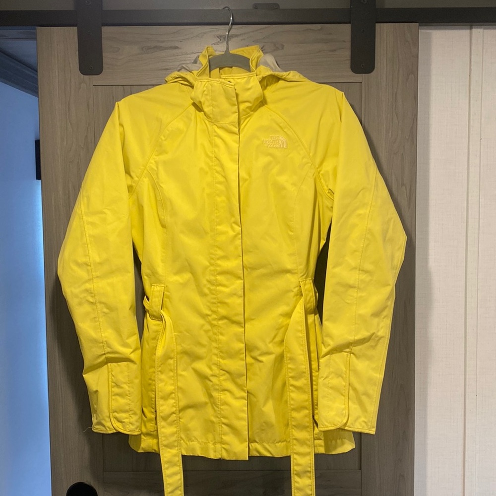 Yellow North Face Rain Jacket